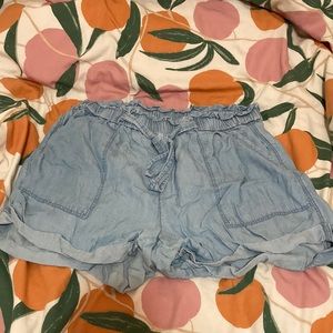 Soft blue shorts from Aerie